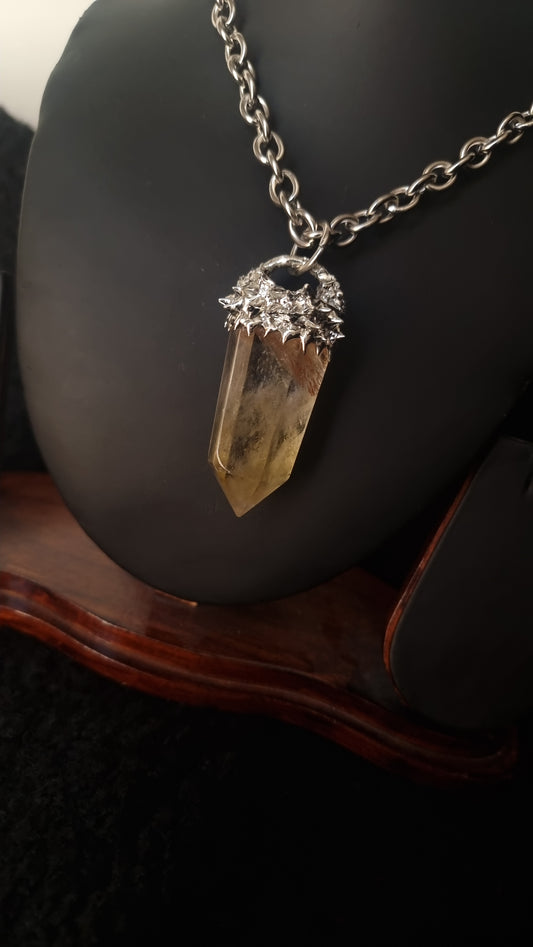 Spiked Citrine Necklace