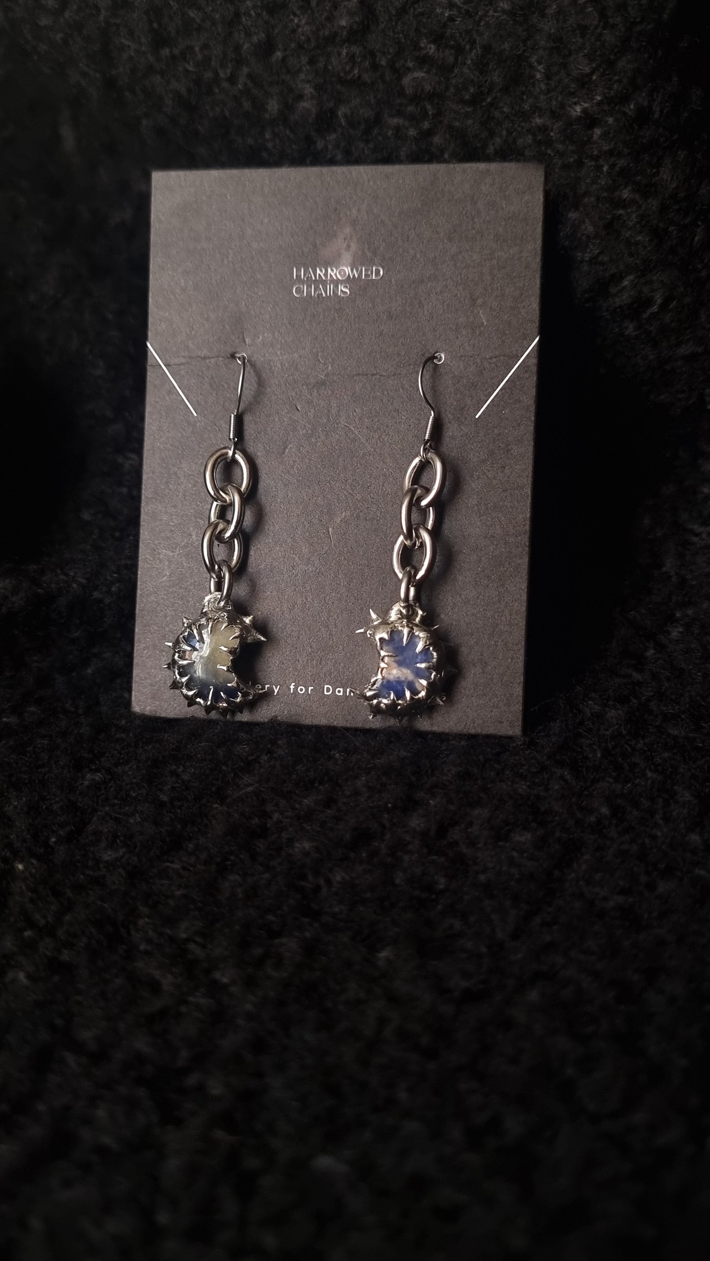 Drop Moon Earrings