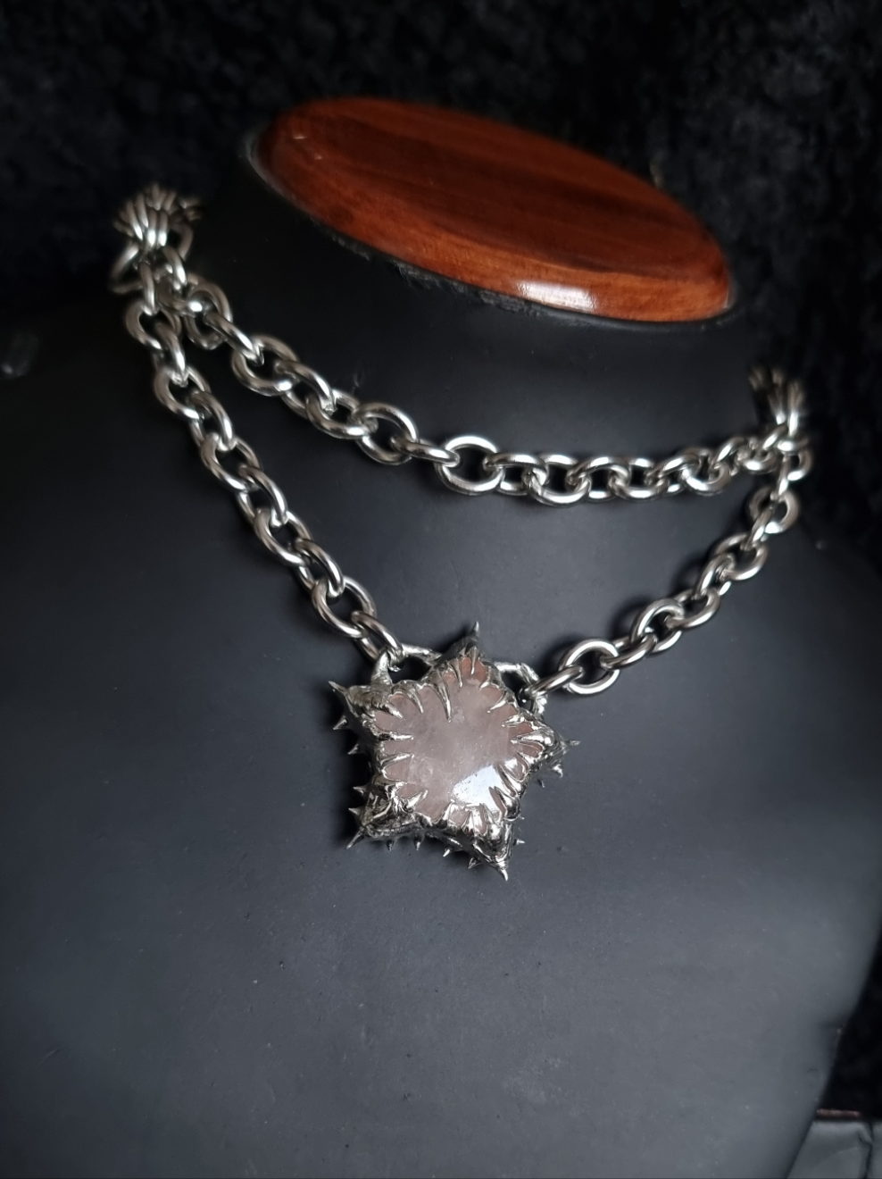 Asmodeus Choker - Clear Quartz Star