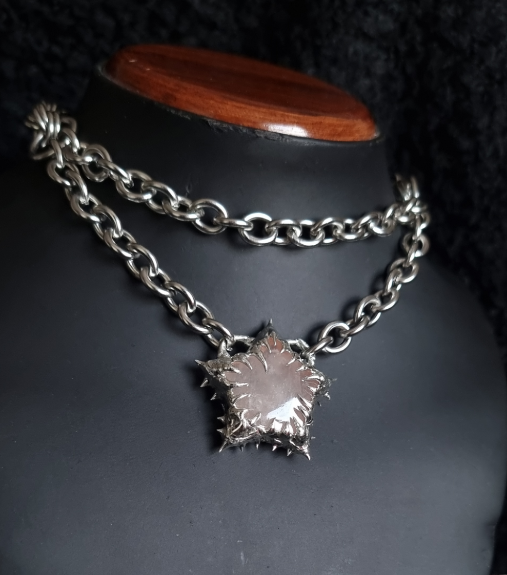 Asmodeus Choker - Clear Quartz Star